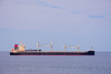 Cargo ship in the harbor, Las Palmas de Gran Canaria, Spain