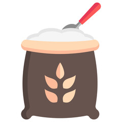 flour icon often used in design, websites, or applications, banner, flyer to convey specific concepts related to healthy food.