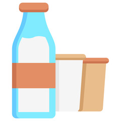 milk icon often used in design, websites, or applications, banner, flyer to convey specific concepts related to healthy food.