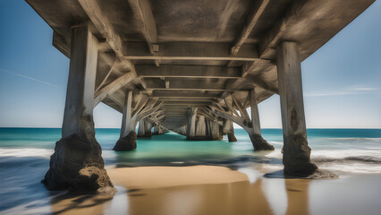 Bridge to Tranquility: A Coastal Haven Framed by Azure Waters