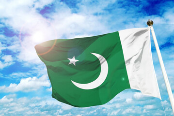 14 august Pakistan day celebration , Pakistan green waving flag