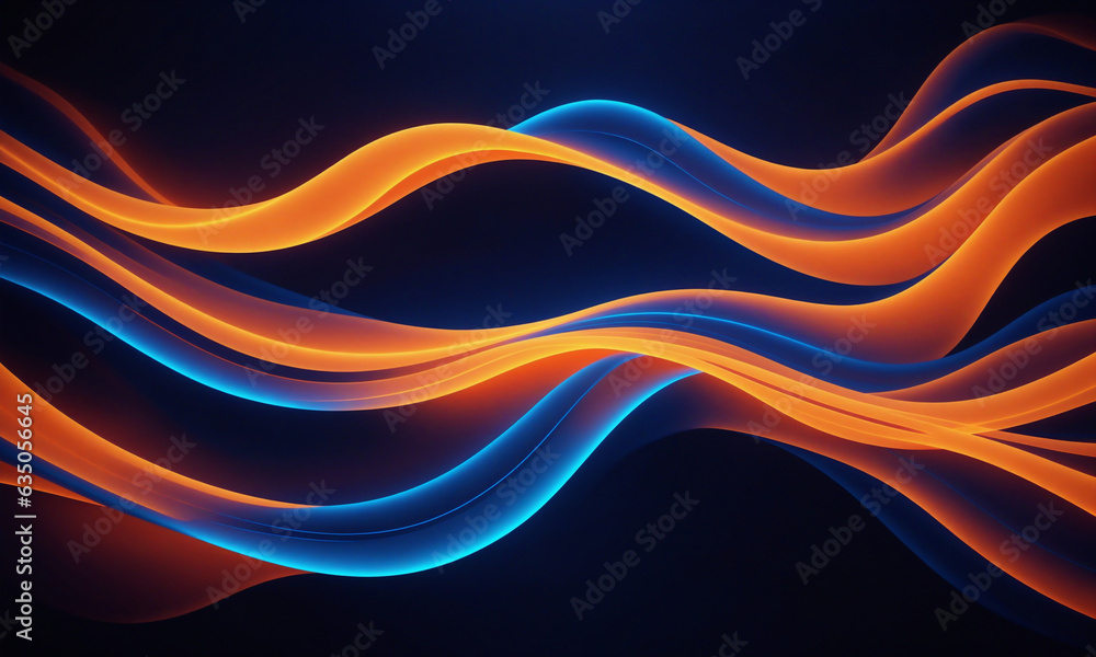 Poster abstract energy wave background created with Generative AI technology