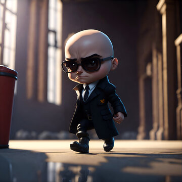 cartoon Agent 47 Hitman Ai art