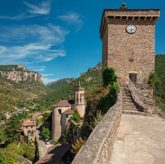 The small village of Peyreleau in South of france