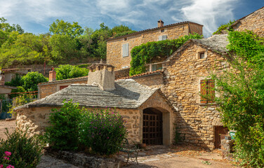 Fototapeta na wymiar Old oven in the the small village of Peyreleau in South of france