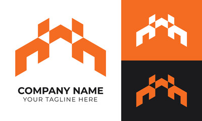 Corporate creative modern minimal abstract business logo design template for your company