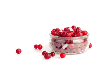 Frozen Lingonberry, Iced Cowberry, Snow Cranberry, Red Viburnum Berries, Frozen Lingonberry