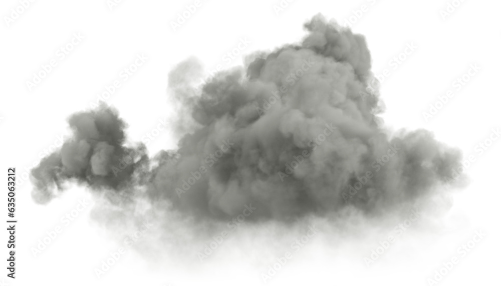 Aufkleber isolated darkness mysterious carbon clouds on transparent backgrounds 3d rendering png file