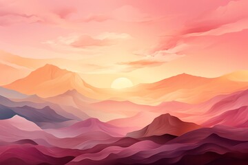 Background inspired by the Sunrise Glow's color gradient, with a soothing blend of soft pink, golden orange, and warm yellow hues. Created With Generative AI Technology