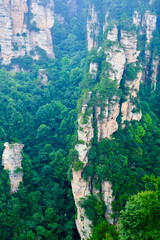 Zhangjiajie Wulingyuan National Scenic Spot Scenic Area, sandstone landform, world natural heritage.