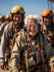 Obraz premium senior skydiving