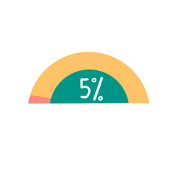 semicircle presentation elements for infographics and business