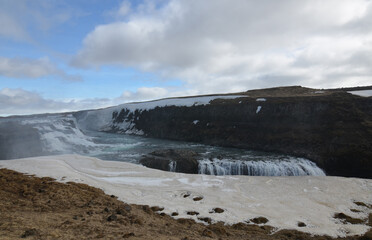 Amazing Scenic Views of Gullfoss in Iceland