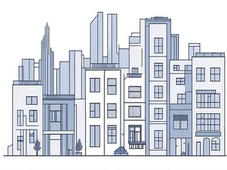 Modern city landscape. AI generated illustration