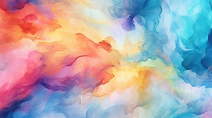 Abstract colorful watercolor background. Generative AI.