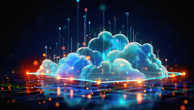Unleashing innovation. Cloud network solution abstract background paving the way for future ready connectivity and intelligent technological advancements