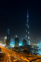 Fototapeta na wymiar beautiful cityscape of dubai, The Burj Khalifa is a skyscraper in Dubai, United Arab Emirates. It is the world's tallest building.
