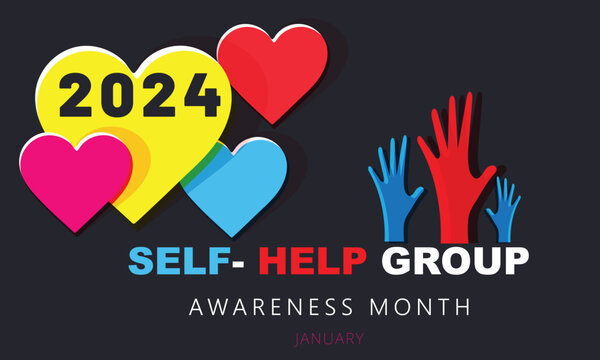 Self Help group awareness month. background, banner, card, poster, template. Vector illustration.