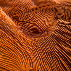 A Macroscopic Exploration of an Orange Complex Textural Landscape. Generative AI