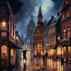 Old gothic city 