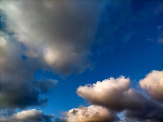 sky background with blue sky and loose gray clouds
