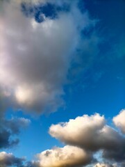 sky background with blue sky and loose gray clouds