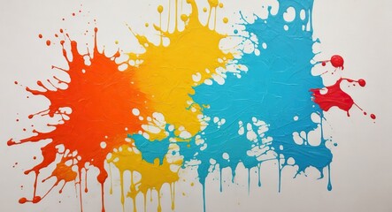 splashes of paint with a variety of colors and styles
