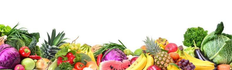 Fruit and vegetables isolated
