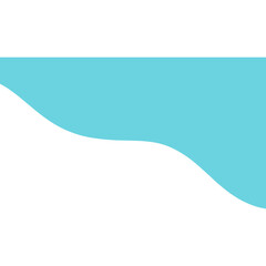 Blue sea with waves isolated on transparent background 