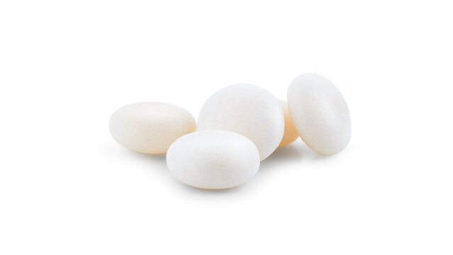 Candy mentos on the white background