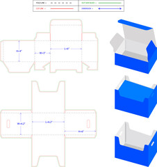 CARTOON BOX TEMPLATE DIE LINE