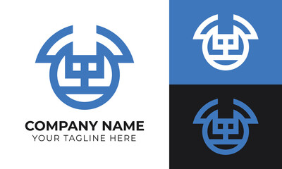 Abstract creative modern minimal business logo design template