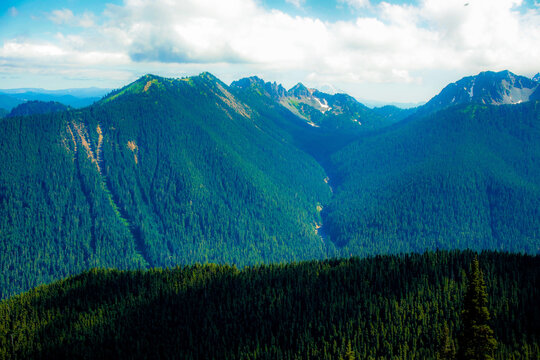 mountain landscape with blue sky