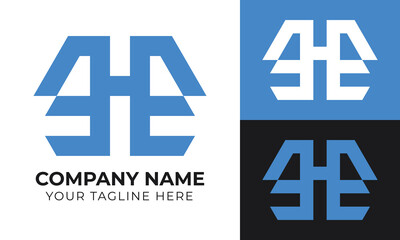Creative modern minimal abstract h letter logo design template