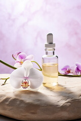 Orchid Essential Oil Skin Care Product Advert Shot