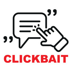 Clickbait warning icon. Icon perfect for infographics or website.