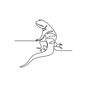 recommend clip art: One continuous line drawing of lizard vector illustration. Unravel the secrets of their scaly skin, which helps them regulate temperature and stay hydrated. Animal design suitable for your asset.