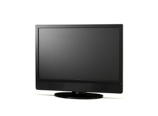 LCD TV monitor isolated, television or computer screen 