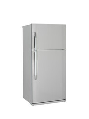 Refrigerator, freezer isolated on white