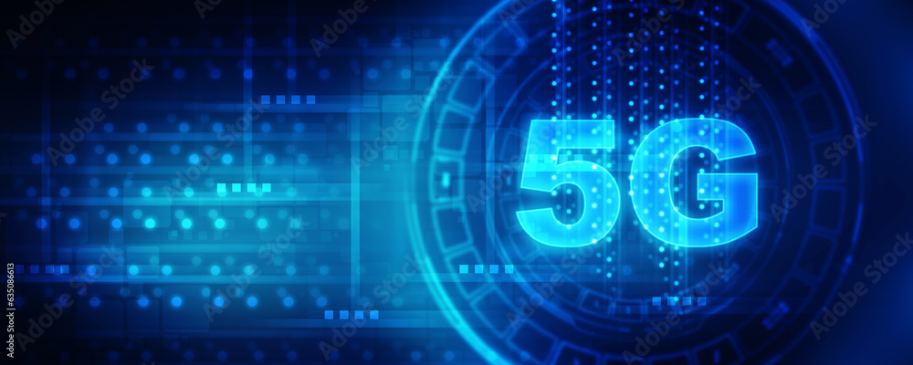 Poster 2d rendering 5g network 5g connection