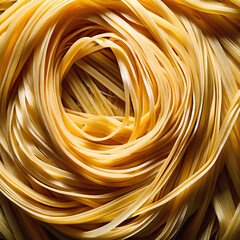 An Overhead Perspective Transforms Fettuccine into an Abstract Landscape of Textures. Generative AI