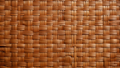 Wicker Rattan Furniture Texture: Seamless Pattern