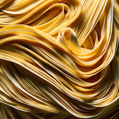 An Overhead Perspective Transforms Fettuccine into an Abstract Landscape of Textures. Generative AI