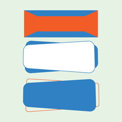 Vector Text Box Shape Design Template