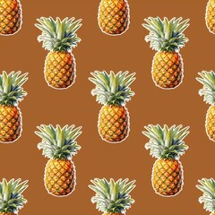 seamless pattern with pineapple