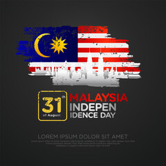 Obraz na płótnie Canvas Malaysia independence day template