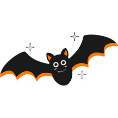 Halloween Cute Bat Illustration