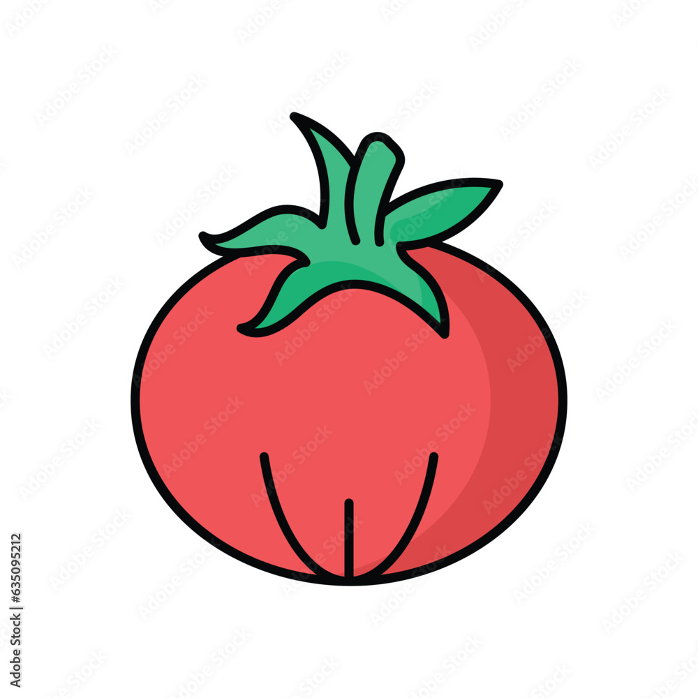 Canvas Prints tomato icon vector stock illustration.