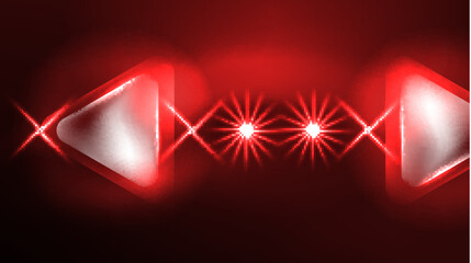Techno neon triangles with light effects in the dark
