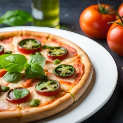 Pizza on a neutral background created by AI